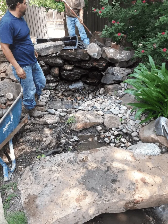 Conroy's Lawn & Landscape Water Features & Drainage project in Keller TX