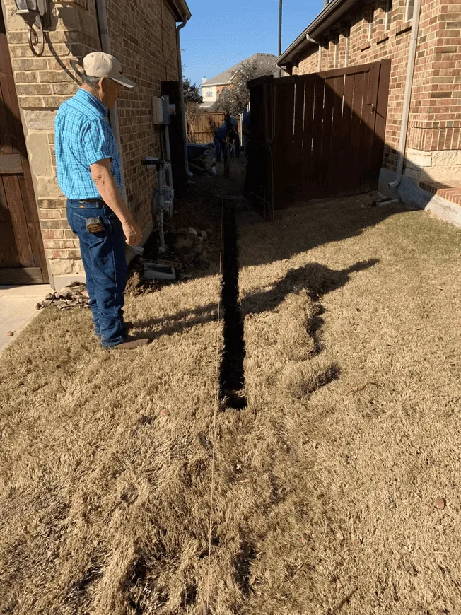 Conroy's Lawn & Landscape Water Features & Drainage project in Keller TX