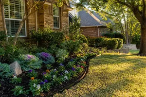 Fall Flower Bed Installation in North Texas